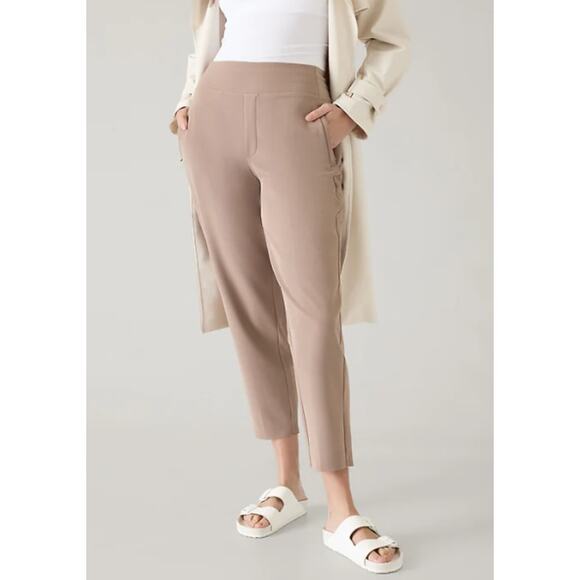 Athleta Pants Womens 20 Pink Endless High Rise Ankle Stretch Pockets *Mark - Picture 1 of 13